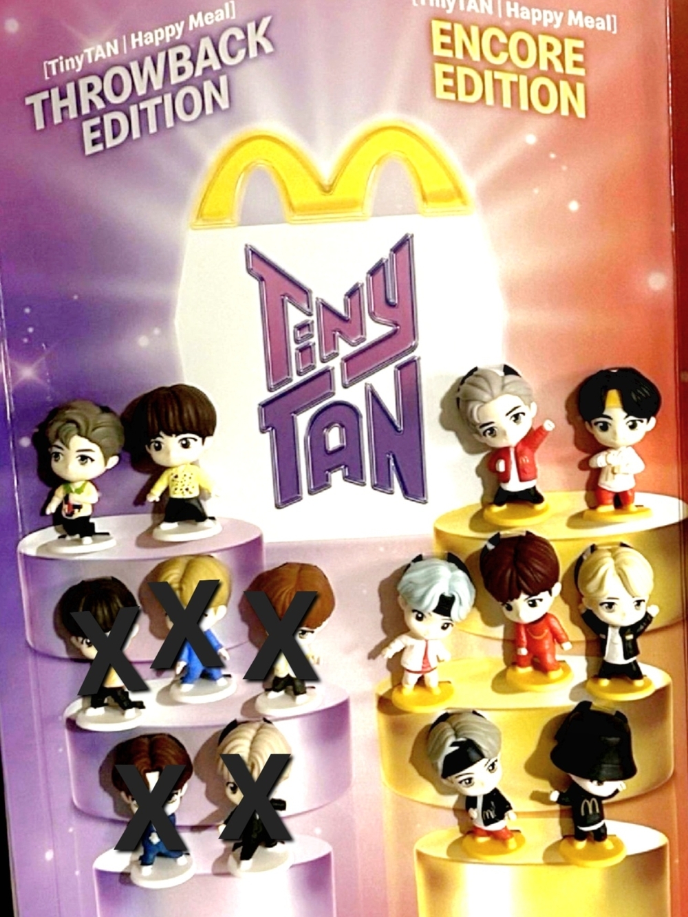 : 9  BTS Tiny Tan McDonalds happymeal k-pop toy Figurines incomplete set